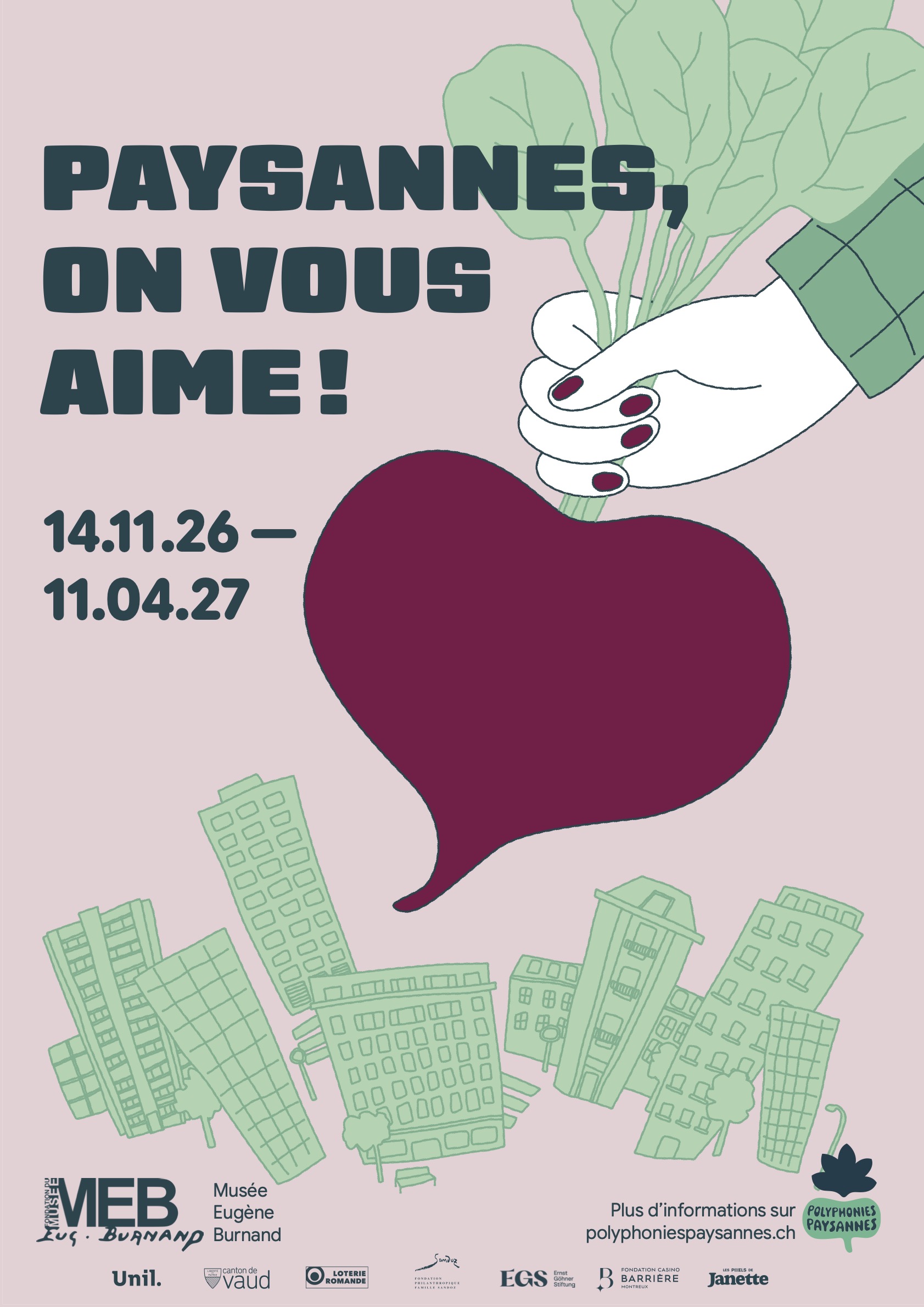 Affiche de l’exposition Paysannes, on vous aime !